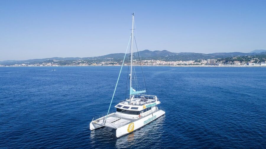 Malaga: Sailing Catamaran with Swimming and Paella Lunch - The open-water swimming stop