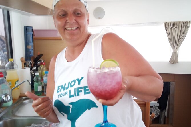 Mallorca Catamaran Small Group Cruise with Tapas 4-hours - Nadine’s cocktails are an optional extra