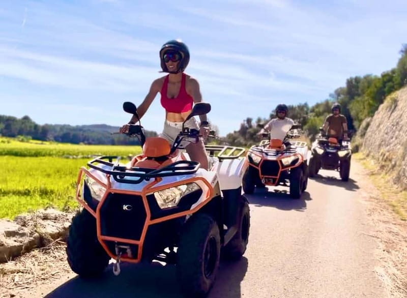 Mallorca: Quad Bike Tour, Snorkeling, and Cliff Jumping - Getting comfortable on the MXU 300 quads