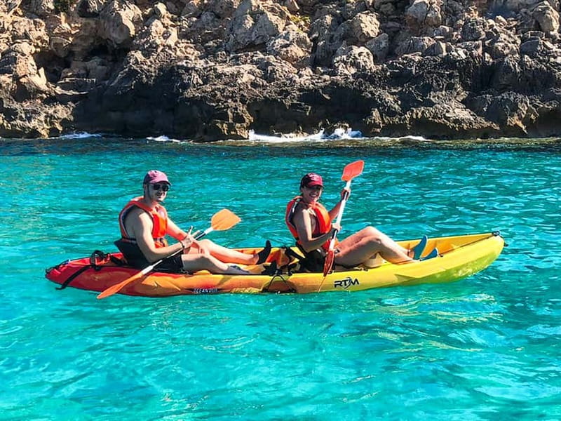 Mallorca: Sea Cave Kayaking Tour with Snorkeling and a Snack - Swimming, Snorkeling, and Posidonia Meadows
