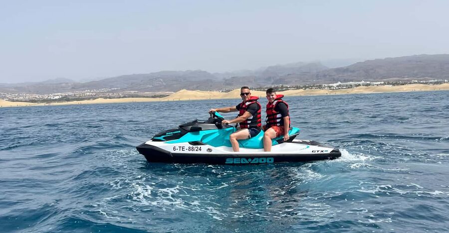 Maspalomas: Jet Ski Tour with Hotel Transfer - Two photo stops and an optional swim
