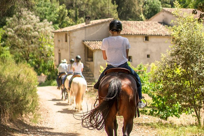 Montserrat Monastery & Horse Riding Experience from Barcelona - Riding the back trails below Montserrat