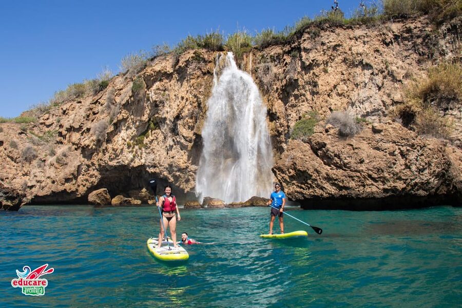 Nerja: Maro Waterfall Boat Trip with Paddleboarding & Drink - Swimming and snorkeling in the coves