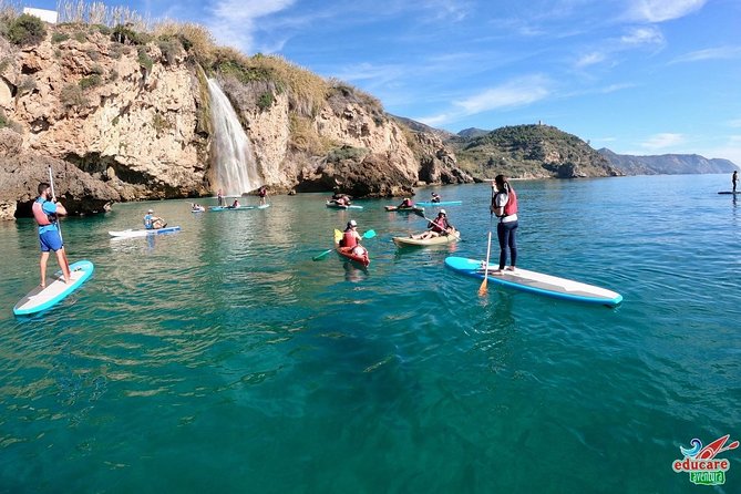 Paddle Surf Route Cliffs Nerja and Cascada de Maro + Snorkel - The guide can shape the whole outing