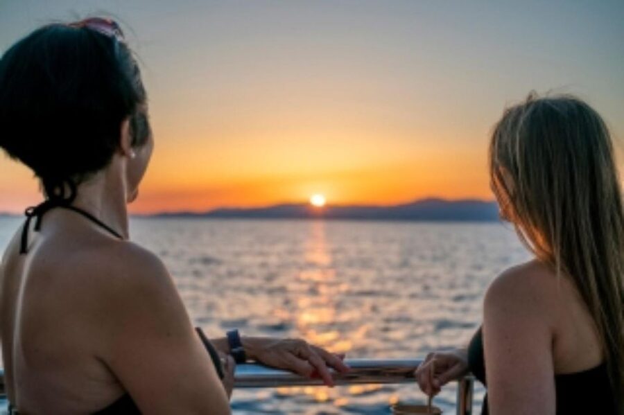 S'Arenal: Sunset Catamaran Cruise with BBQ - The Swimming Stop and Snorkeling Time