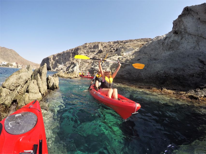 San José: Cabo de Gata Natural Park Kayak and Snorkel Tour - Starting at San José Beach with a clear safety briefing