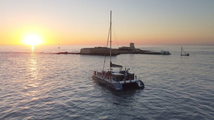 Sancti Petri: Sunset Catamaran Cruise - Setting out from the Port of Sancti Petri