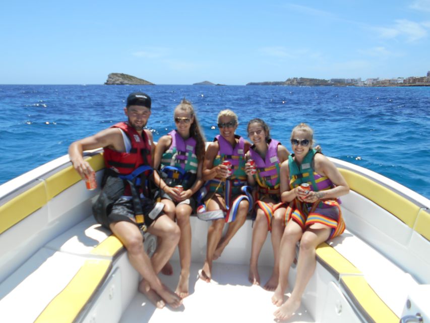 Santa Eulària des Riu: Parasailing Boat Cruise with Drinks - Leaving Port de Santa Eulària for the northern coast