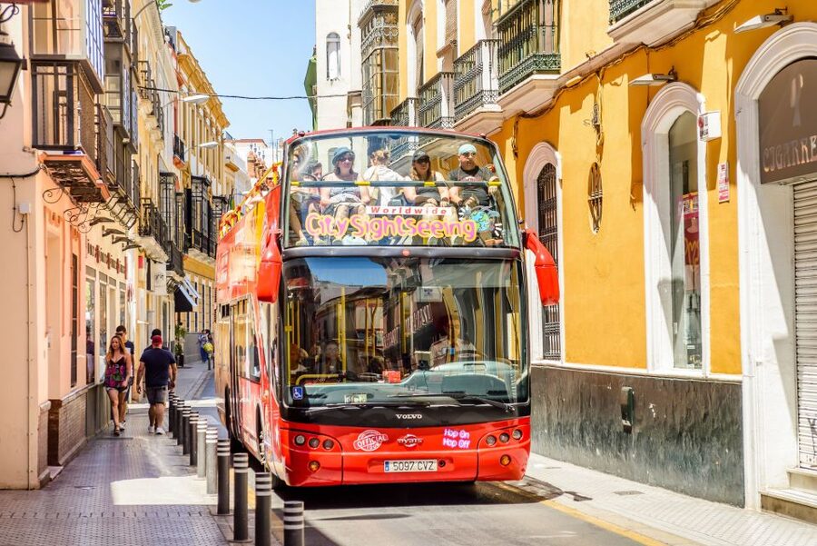 Seville: City Sightseeing Hop-On Hop-Off Bus Tour - Stops 3 and 4: Aquarium and Plaza de América