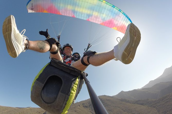 Tandem Paragliding Flight in South Tenerife - The Views, the Landing, and the Return Trip