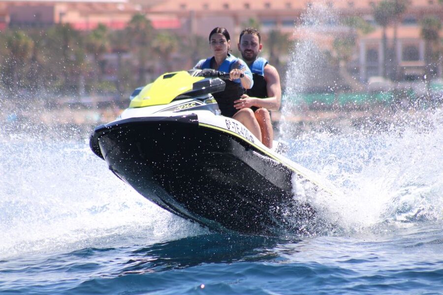 Tenerife: Jet Ski Guided Tour with Optional Photo Service - The swimming stop and the support boat