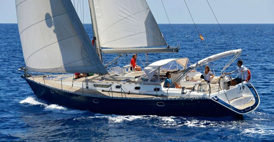 Tenerife: Sailing Excursion with Whale and Dolphin Watching - Leaving Puerto Colón on a 52-foot yacht