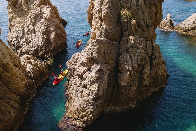 Tossa de Mar: Kayak & Snorkel Tour with Paella from Barcelona - Paella and a three-course meal by the beach