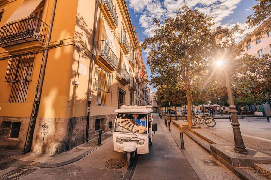 Valencia: 2-hour City Highlights Guided Tuk-Tuk Tour - Puerta del Mar and the historic center