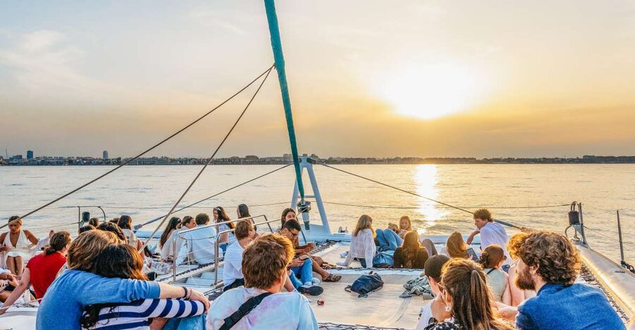 Valencia: Catamaran Cruise with Sunset Option - Valencia’s skyline from the Mediterranean