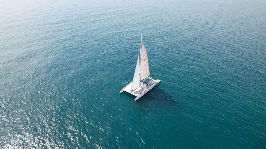 Valencia: Catamaran Cruise with Swimming & Optional DJ - The suspended net is the best seat onboard