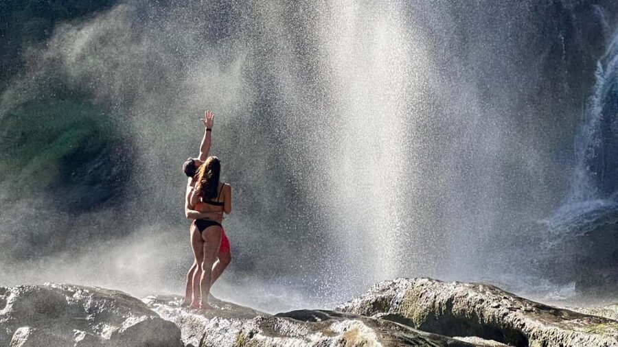Valencia: Waterfalls and Thermal Springs Tour with Swimming - Is it suitable for families, solo visitors, and less active visitors?