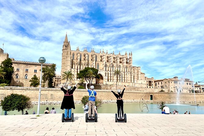 VIP Private Segway Tour of Palma - Learning the Segway at Carrer del Palau Reial