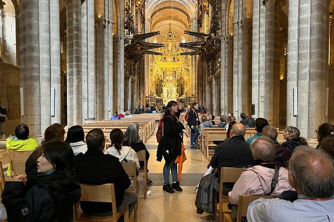 Visit to the Cathedral of Santiago + Portico de la Gloria Option - Inside the cathedral, with restoration in view